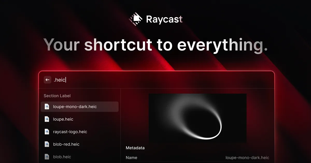 Sitio oficial del lanzador de productividad con IA Raycast